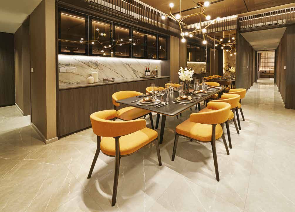 Artist's impression of a dining room